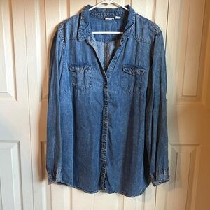 Cato Blue Denim Top